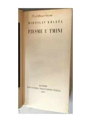 Miroslav Krleža: Pjesme u tmini
