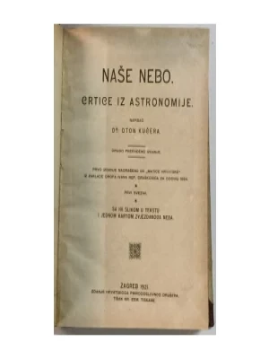 Oton Kučera: Naše nebo - Crtice iz astronomije