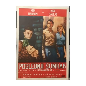 FILMSKI PLAKAT : POSLEDNJI SUMRAK ( LAST SUNSET ) - KIRK DOUGLAS, ROCK HUDSON