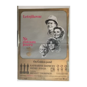 FILMSKI PLAKAT : LETNJIKOVAC NA ZLATNOM JEZERU ( ON GOLDEN POND ) - HENRY FONDA - KATHERINE HEPBURN