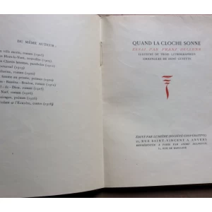 FRANZ HELLENS,  QUAND LA CLOCHE SONNE ,  NADREALIZAM,  AVANGARDA,  NUMERIRAN PRIMJERAK BROJ 54