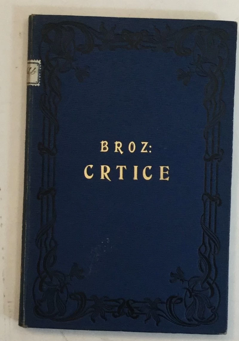 IVAN BROZ : CRTICE IZ HRVATSKE KNJIŽEVNOSTI