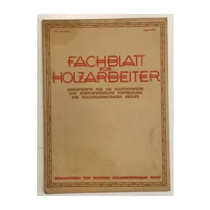 FACHBLATT FUR HOLZARBEITER, APRIL. 1931