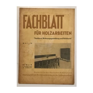 FACHBLATT FUR HOLZARBEITER, AUGUST. 1936