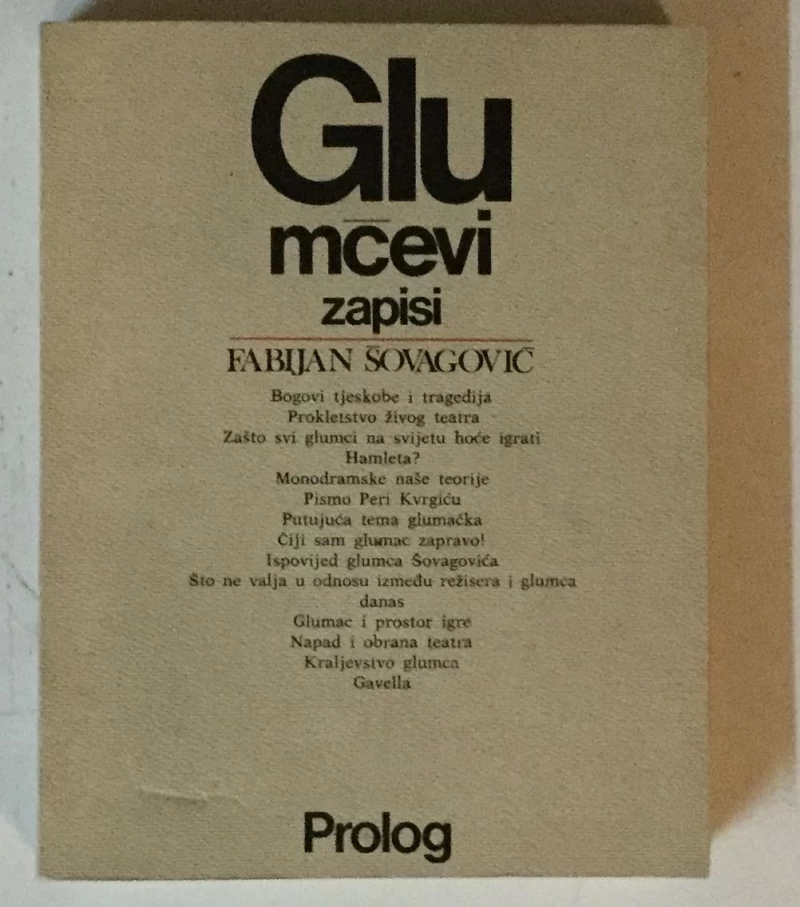 ŠOVAGOVIĆ FABIJAN : GLUMČEVI ZAPISI