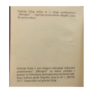 ZDRAVKO TIŠLJAR : GALERIJA IZLOG 1974-1979.