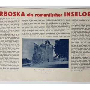 VRBOSKA , HVAR , TURISTIČKI LETAK , PLAKAT 