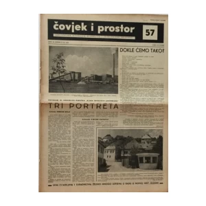 ČOVJEK I PROSTOR , ARHITEKTURA , KIPARSTVO , SLIKARSTVO I PRIMIJENJENA UMJETNOST , ČASOPIS BROJ 57. GODINA 1956.