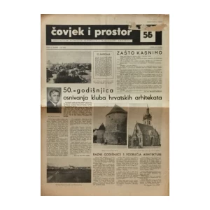 ČOVJEK I PROSTOR , ARHITEKTURA , KIPARSTVO , SLIKARSTVO I PRIMIJENJENA UMJETNOST , ČASOPIS BROJ 56. GODINA 1956.