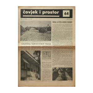 ČOVJEK I PROSTOR , ARHITEKTURA , KIPARSTVO , SLIKARSTVO I PRIMIJENJENA UMJETNOST , ČASOPIS BROJ 64. GODINA 1957.
