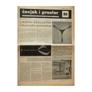 ČOVJEK I PROSTOR , ARHITEKTURA , KIPARSTVO , SLIKARSTVO I PRIMIJENJENA UMJETNOST , ČASOPIS BROJ 86. GODINA 1959.