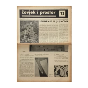 ČOVJEK I PROSTOR , ARHITEKTURA , KIPARSTVO , SLIKARSTVO I PRIMIJENJENA UMJETNOST , ČASOPIS BROJ 73. GODINA 1958.