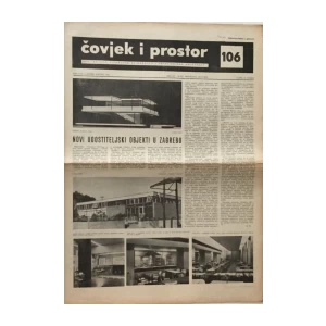 ČOVJEK I PROSTOR , ARHITEKTURA , KIPARSTVO , SLIKARSTVO I PRIMIJENJENA UMJETNOST , ČASOPIS BROJ 106. GODINA 1961.