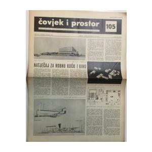 ČOVJEK I PROSTOR , ARHITEKTURA , ČASOPIS BROJ 105 IZ 1960.