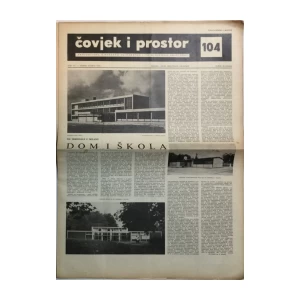 ČOVJEK I PROSTOR , ARHITEKTURA , ČASOPIS BROJ 104 IZ 1960.
