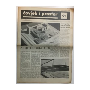 ČOVJEK I PROSTOR , ARHITEKTURA , ČASOPIS BROJ 91 IZ 1959.