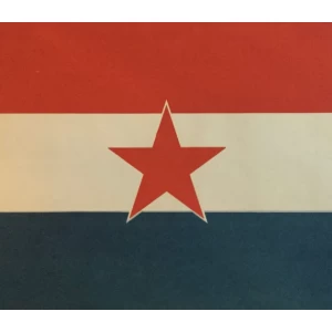 HRVATSKA JUGOSLAVIJA  PAPIRNATA ZASTAVA POLITIČKA PROPAGANDA PORATNI PERIOD