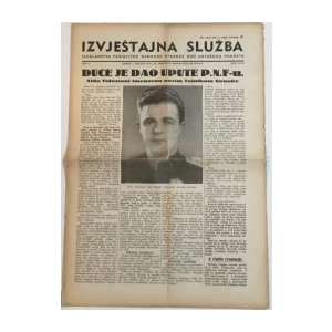	 NOVINE IZVJEŠTAJNA SLUŽBA FAŠISTIČKE NARODNE STRANKE KOD USTAŠKOG POKRETA BROJ 19-20 GODINA 1941