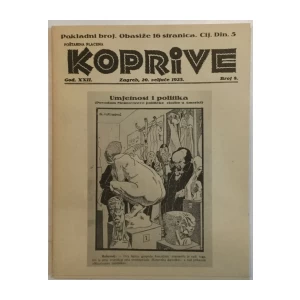 KOPRIVE , MEŠTROVIĆ U KARIKATURI I LIKOVNOJ KRITICI DO DRUGOG SVJETSKOG RATA , REPRINT ČASOPISA BR  8 IZ 1925.