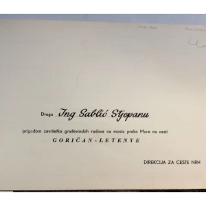 ALBUM , MOST PREKO MURE NA CEST GORIĆAN - LETENYE, 1961., 15 ORGINALNIH FOTOGRAFIJA !!!!!