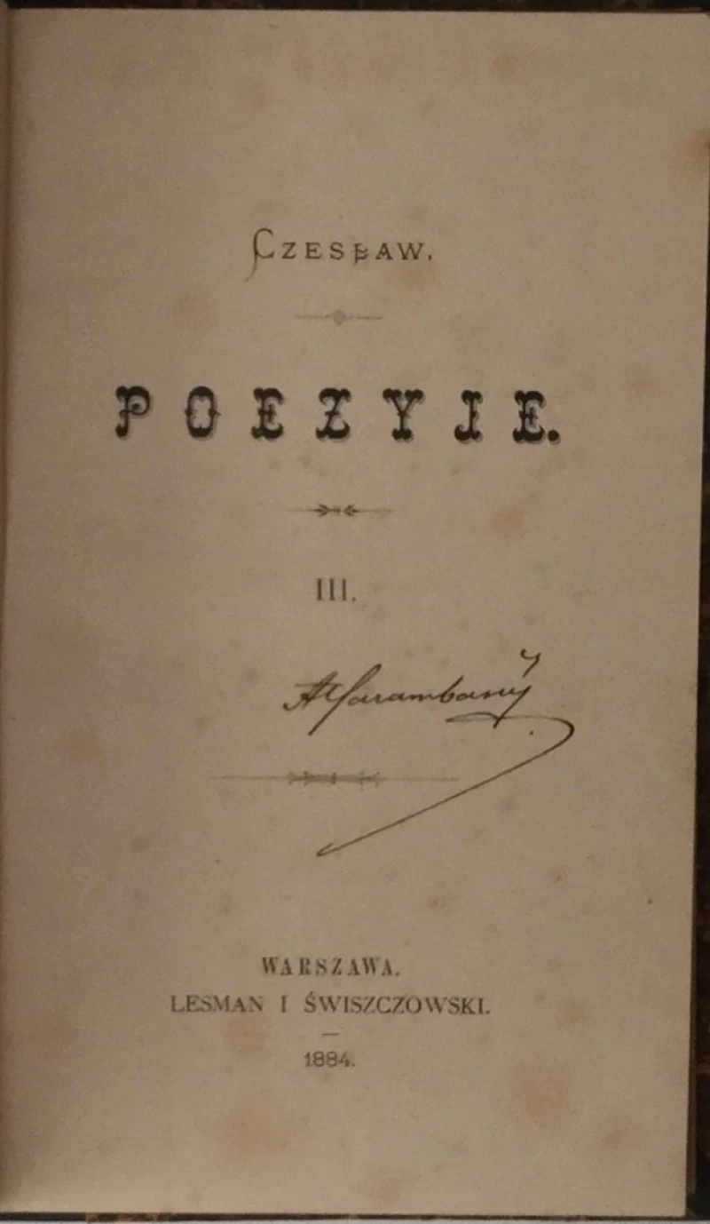 CZESLAW : POEZYJE III