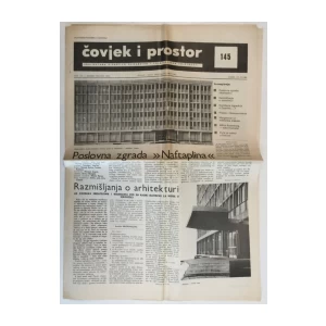 ČOVJEK I PROSTOR , ARHITEKTURA ČASOPIS BROJ 145 GODINA 1965.