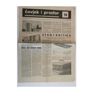 ČOVJEK I PROSTOR , ARHITEKTURA ČASOPIS BROJ 16 GODINA 1954.