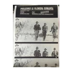 ANDRE DE TOTH : POSLEDNJI IZ PLEMENA KOMANČA , FILMSKI PLAKAT , BRODERICK CRAWFORD