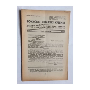 LOVAČKO RIBARSKI VJESNIK, GODINA 1942.  BROJ 8, ZAGREB