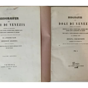 ANTONIO NANI : BIOGRAFIE DEI DOGI DI VENEZIA I-II 1852.