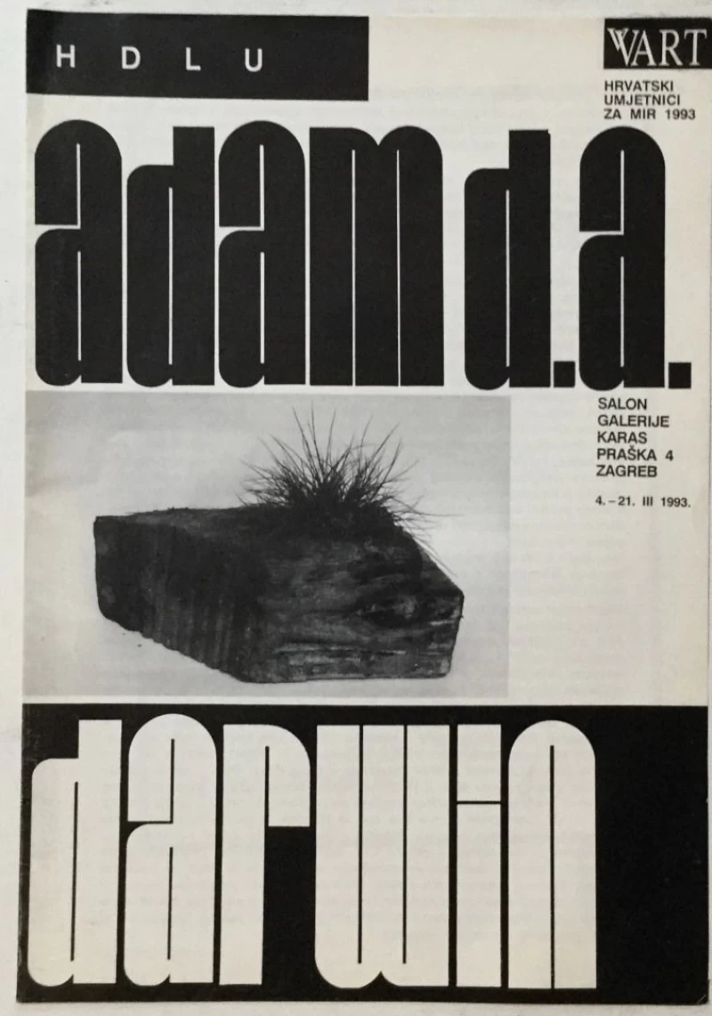 ADAM D.A. -DUBRAVKO ADAMOVIĆ I DARWIN BUTKOVIĆ , KATALOG IZLOŽBE , GALERIJA KARAS 1993.