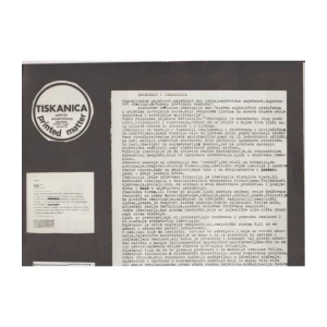  Tiskanica/ printed matter br. 47 novine, 1973. Umjetnost i ideologija Galerija SC