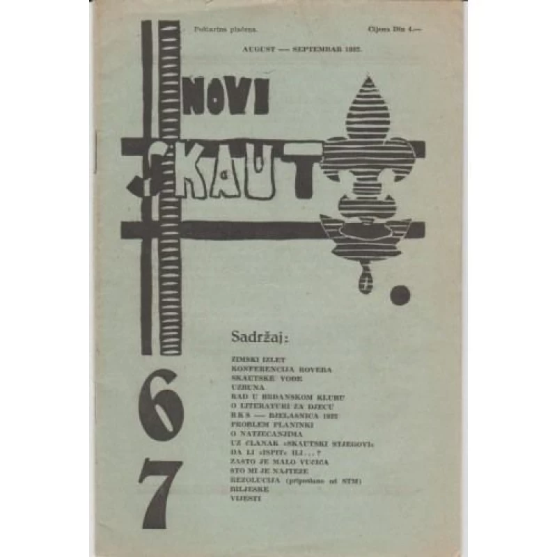 Novi skaut časopis : godina III., broj 6 -7 1932. Zagreb