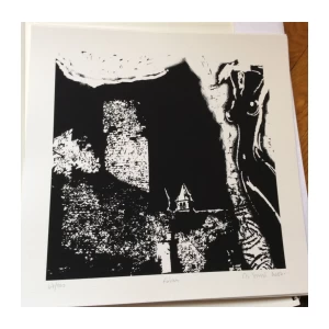 HEDA GARTNER, USNULI KAMENI ČUVARI, ISTARSKI KAŠTELI I KULE, GRAFIČKA MAMA SA 7 GRAFIKA DIMENZIJA 33 X 33 CENTIMETRA, OTISAK BROJ 67 OD 100, SITOTISAK , RIJEKA, 2007.