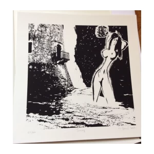 HEDA GARTNER, USNULI KAMENI ČUVARI, ISTARSKI KAŠTELI I KULE, GRAFIČKA MAMA SA 7 GRAFIKA DIMENZIJA 33 X 33 CENTIMETRA, OTISAK BROJ 67 OD 100, SITOTISAK , RIJEKA, 2007.