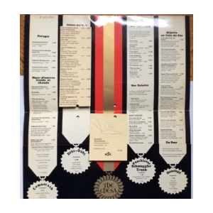 THE CHESA, 1978, MENU