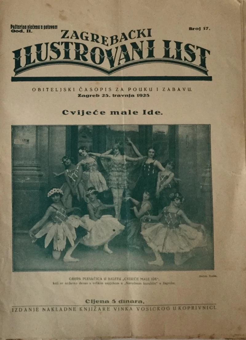 ZAGREBAČKI ILUSTROVANI LIST (obiteljski časopis za pouku i zabavu) BR.17