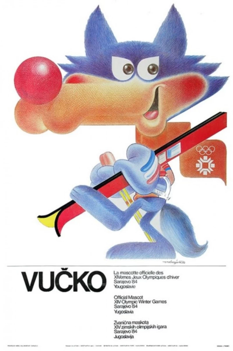 SARAJEVO OLIMPIJSKE IGRE PLAKAT VUČKO : SARAJEVO OLYMPIC GAMES VINTAGE POSTER VUCKO