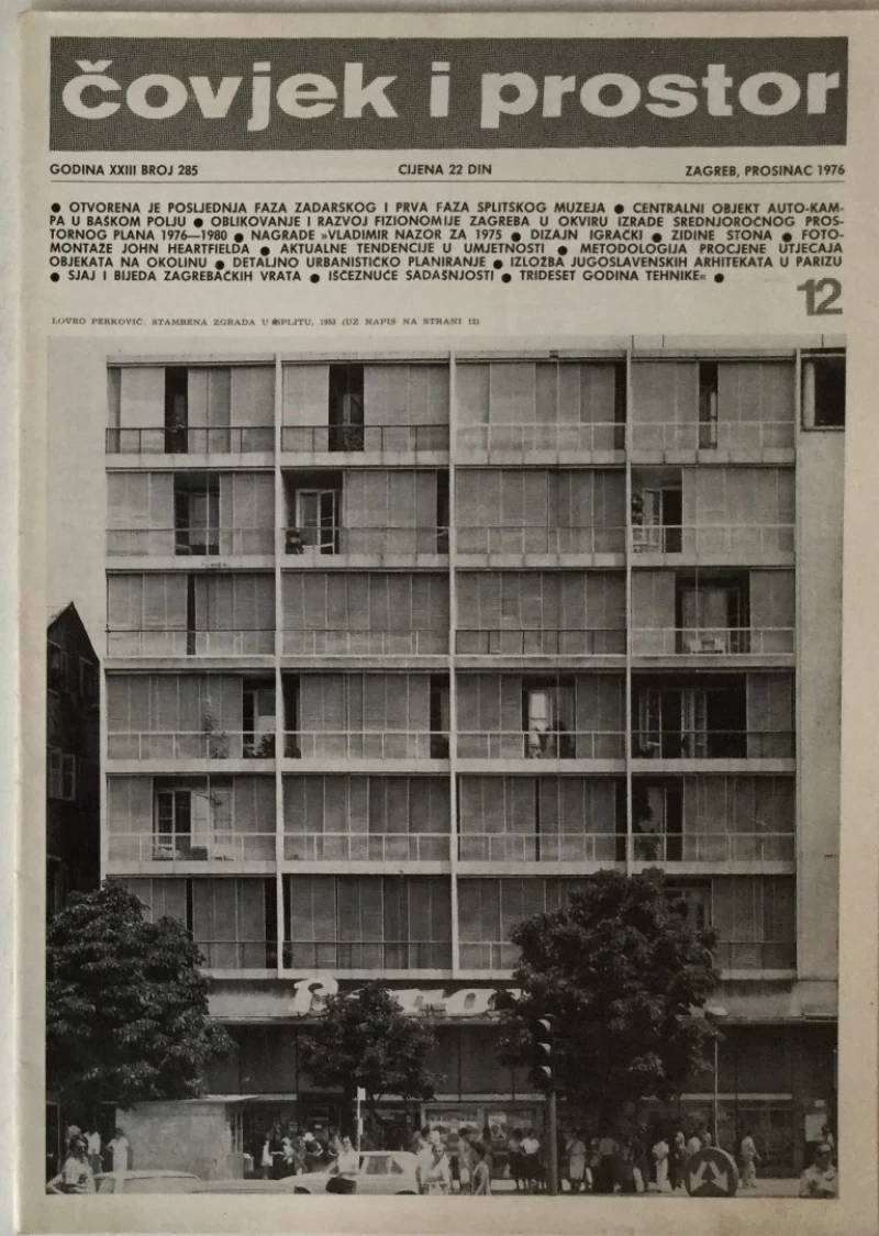 ČASOPIS ČOVJEK I PROSTOR, ARHITEKTURA, BROJ 285, GODINA 1976.