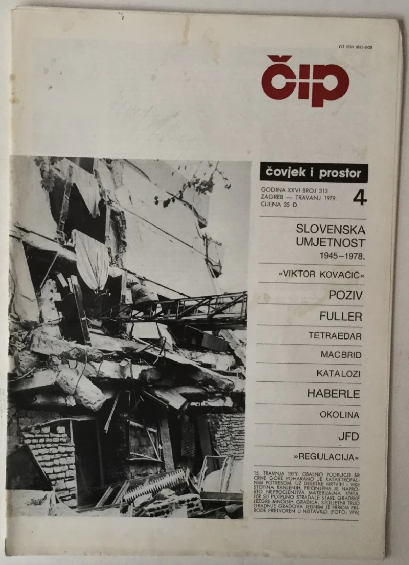 ČASOPIS ČOVJEK I PROSTOR, ARHITEKTURA, BROJ 4 GODINA 1979.