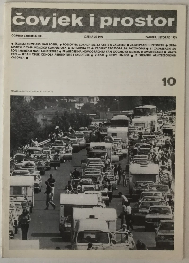 ČASOPIS ČOVJEK I PROSTOR, ARHITEKTURA, BROJ 10 GODINA 1976.