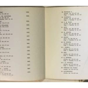 VANIŠTA (POPIS IZLOŽAKA)