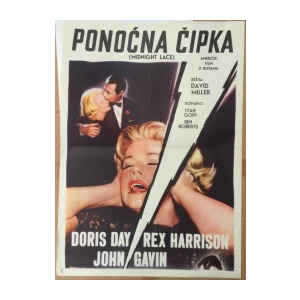 PONOĆNA ČIPKA (MIDNIGHT LACE), DORIS DAY, STARI PLAKAT
