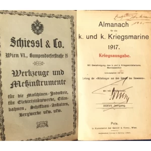 ALMANACH FÜR DIE k. und k. KRIEGSMARINE 1917. : KRIEGSAUSGABE