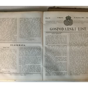 GOSPODARSKI LIST, GODINA XI-XII (1863.-1864), BR. 1-53, 1-52 (UREDNIK: BOGOSLAV ŠULEK)