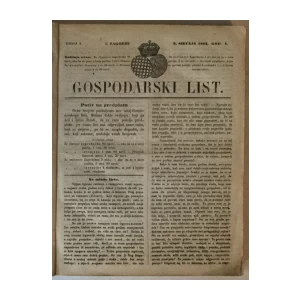GOSPODARSKI LIST, GODINA X (1862.) BR.1-52 (UREDNIK: BOGOSLAV ŠULEK)