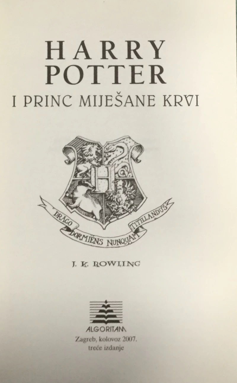 ROWLING J.K : HARRY POTTER I PRINC MIJEŠANE KRVI