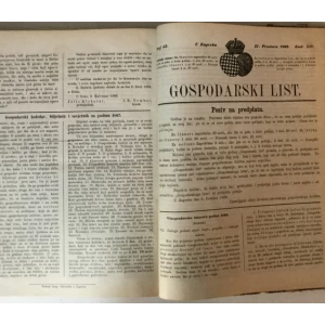 GOSPODARSKI LIST, GODINA XIII (1865.) BR.1-52 (UREDNIK: BOGOSLAV ŠULEK)