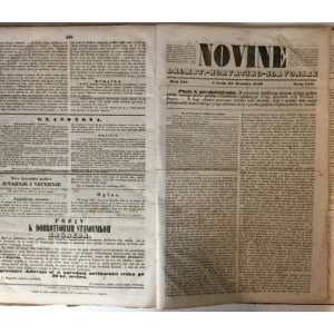 NOVINE DALMATINSKO-HORVATSKO-SLAVONSKE GODINA XIII. (1847.) BR. 1-104
