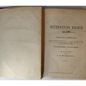 ÖSTERREICHS KRIEGE SEIT 1495. 